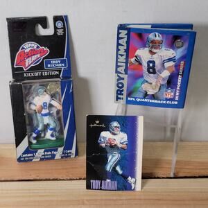 VINTAGE Set of 3 Dallas Cowboys Troy Aikman Collectibles
